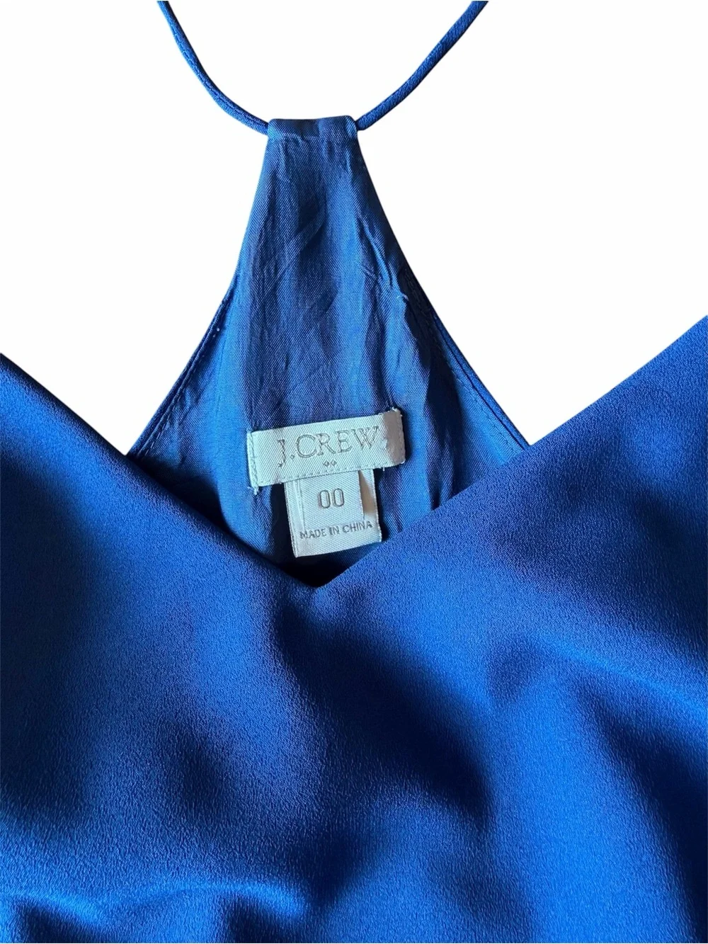 J. Crew Navy Spaghetti-Strap High Slit Slip Maxi Dress Size 00